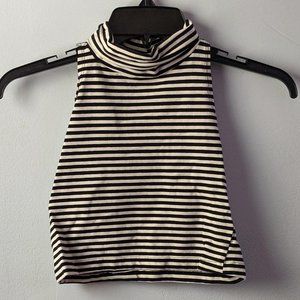 Striped Turtleneck Croptop